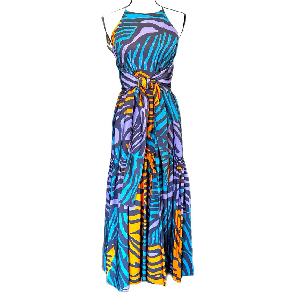 Corey Lynn Calter Wrap Waist Tiered Maxi Dress